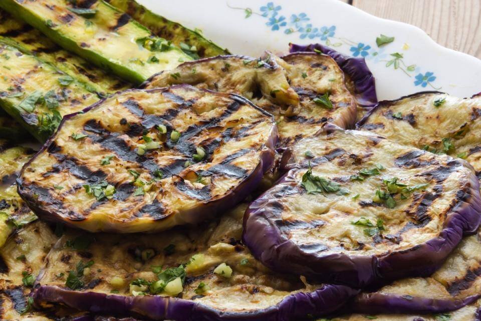 grilled aubergine vegan
