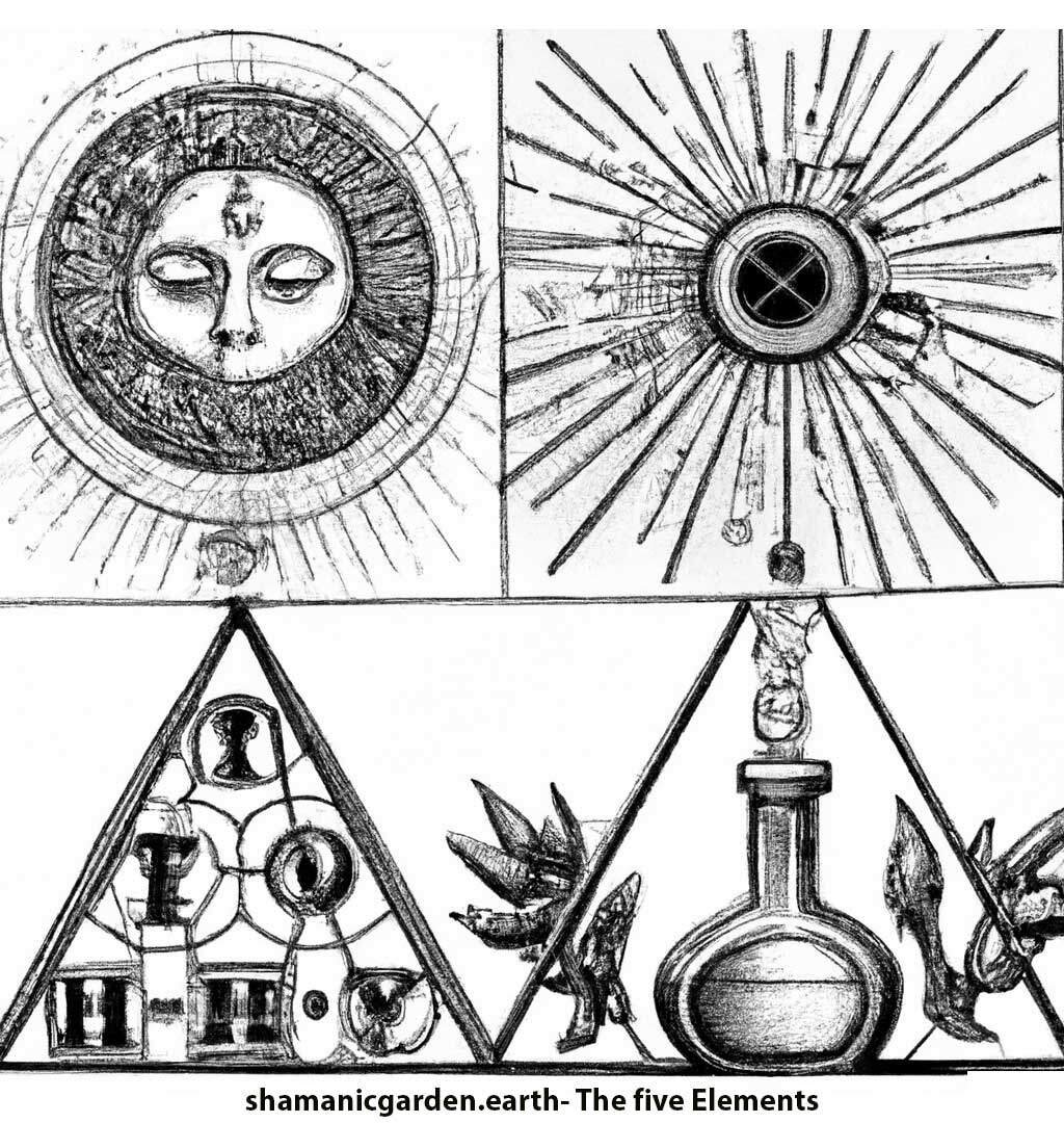modern Alchemical style Interpretation of the five element